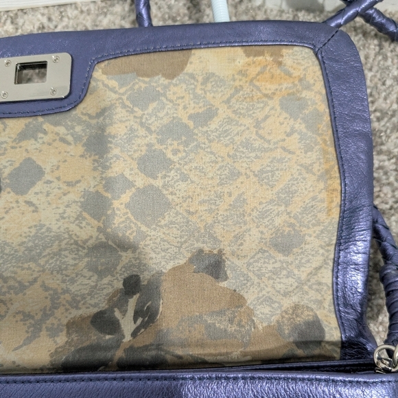 Elliott Lucca Blue and Taupe Shoulder/Crossbody Bag - Picture 8 of 14